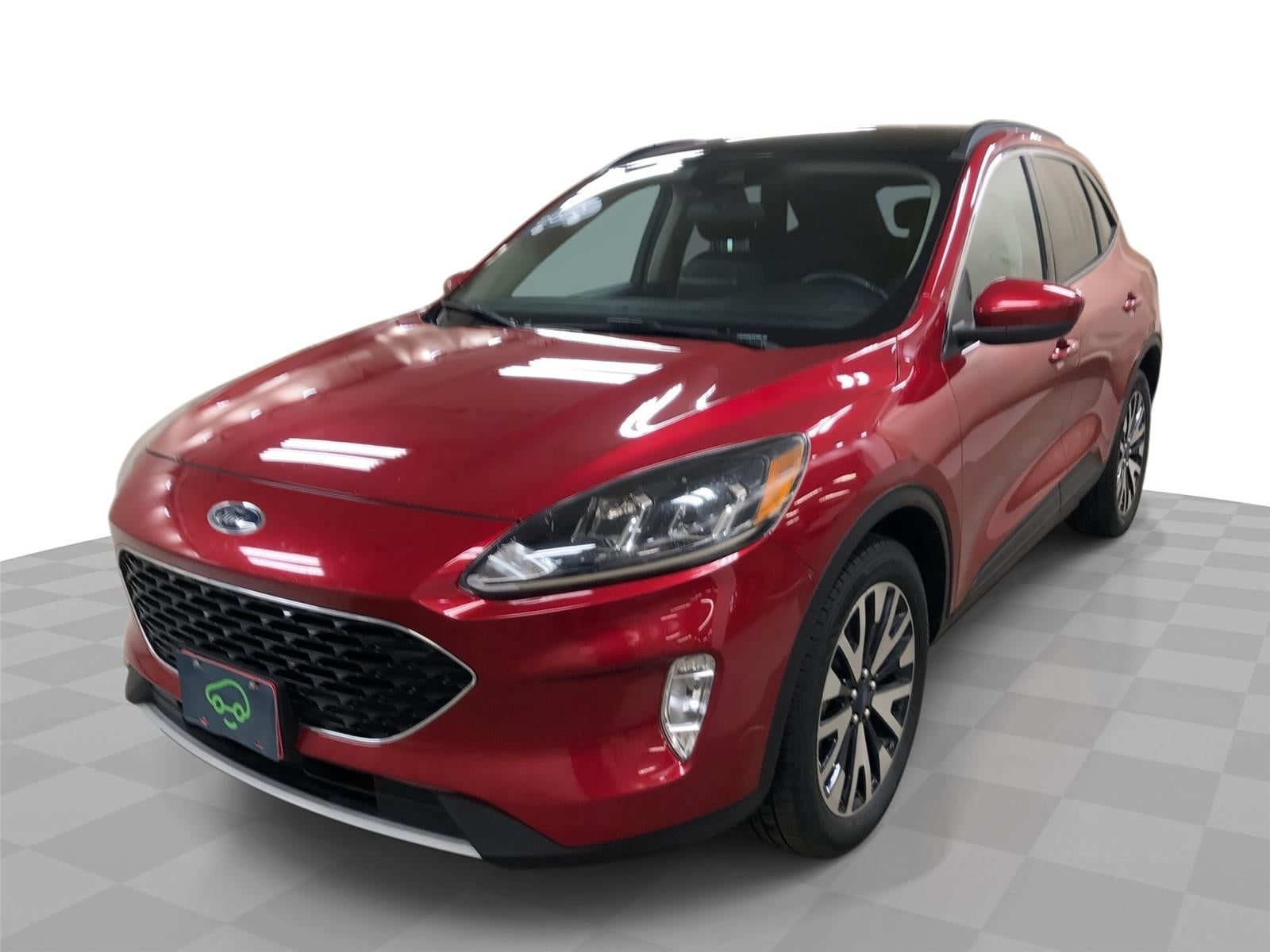 2020 Ford Escape SEL in Red — front three-quarter view