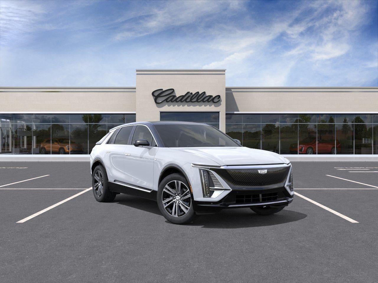 2026 Cadillac LYRIQ Premium Luxury in Vibrant White Tricoat — front three-quarter view