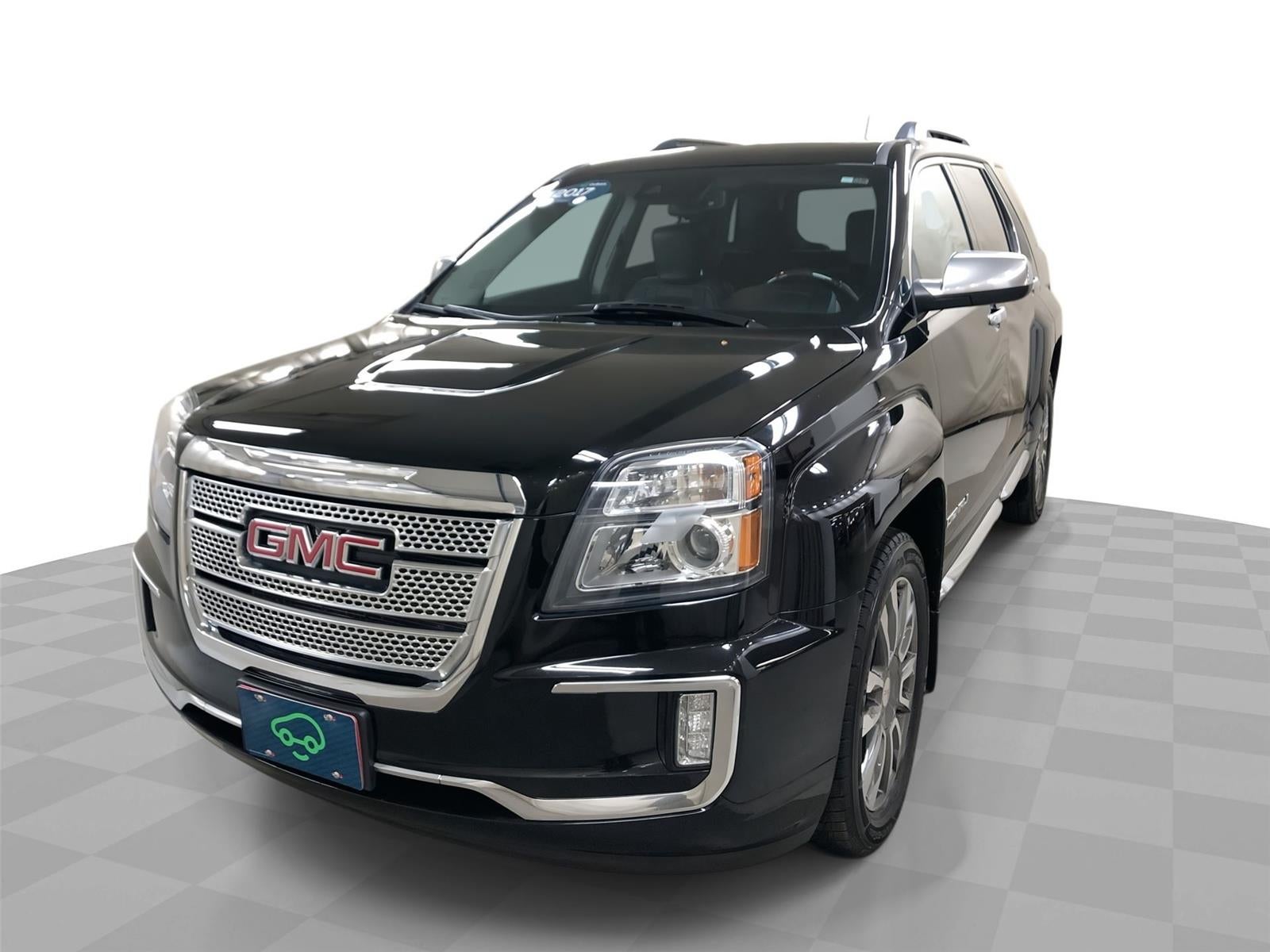 2017 GMC Terrain Denali in Ebony Twilight Metallic — front three-quarter view