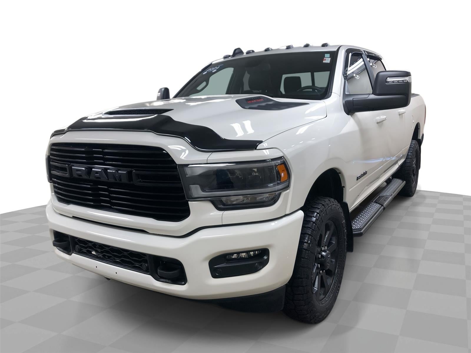 2024 RAM 2500 Laramie Crew Cab 4x4 6'4" Box in White — front three-quarter view