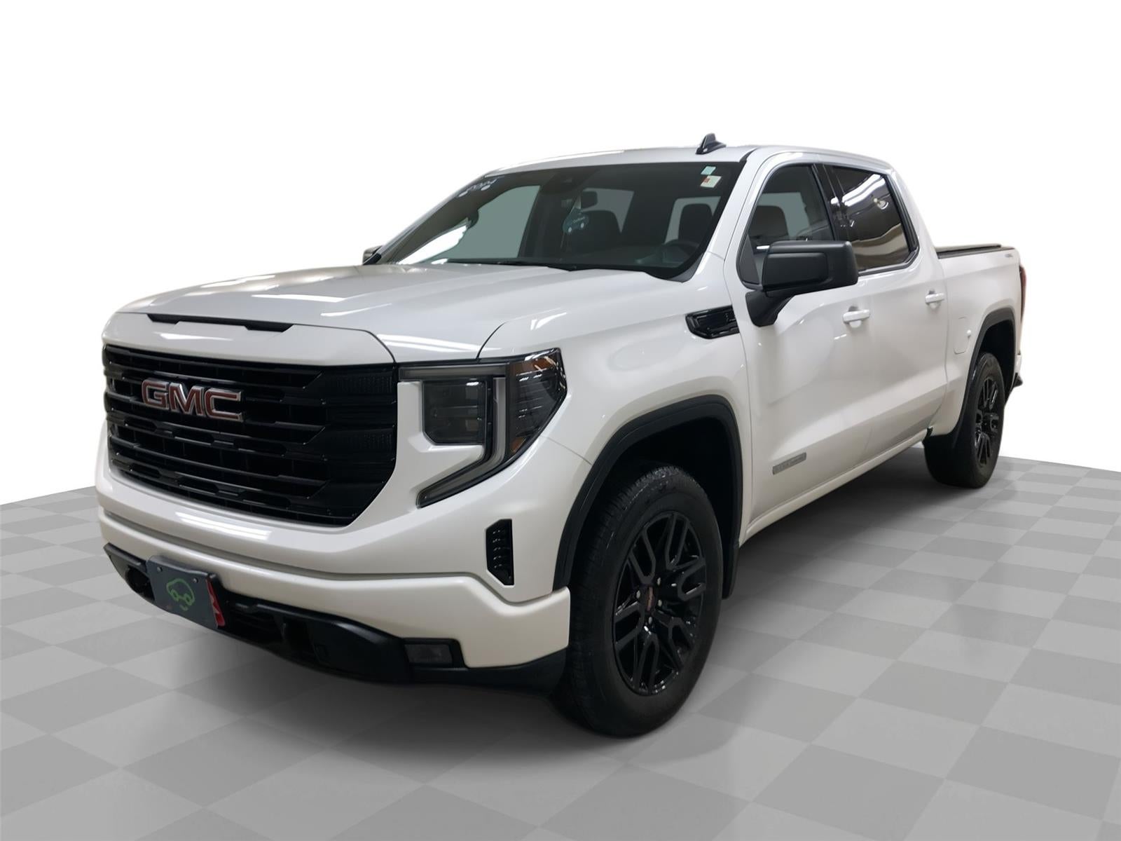 2024 GMC Sierra 1500 Elevation in Summit White — front three-quarter view