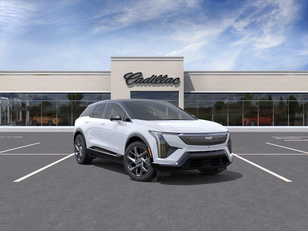 2026 Cadillac OPTIQ Premium Luxury in Vibrant White Tricoat — front three-quarter view