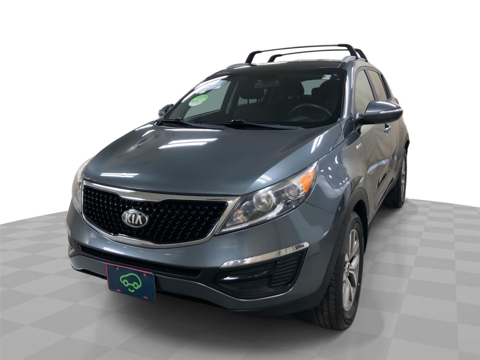 2014 Kia Sportage LX in Gray — front three-quarter view